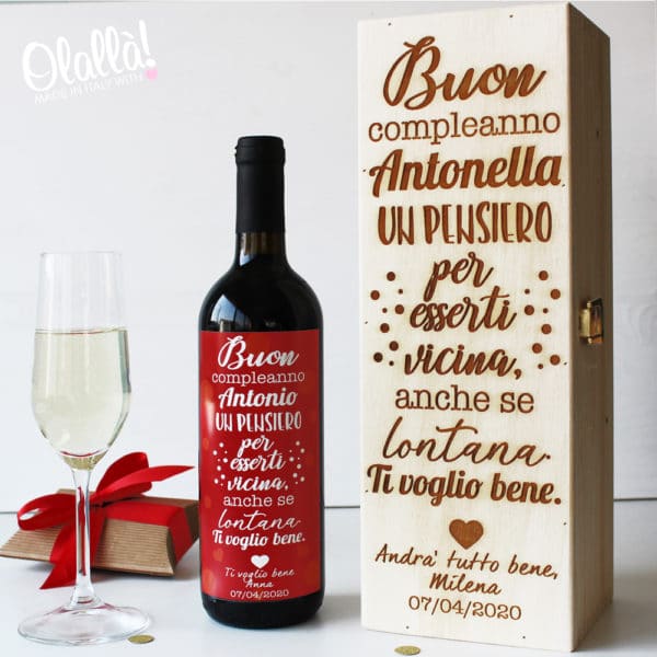 Bottiglia Personalizzata Con Frase E Bollicine Idea Regalo Compleanno