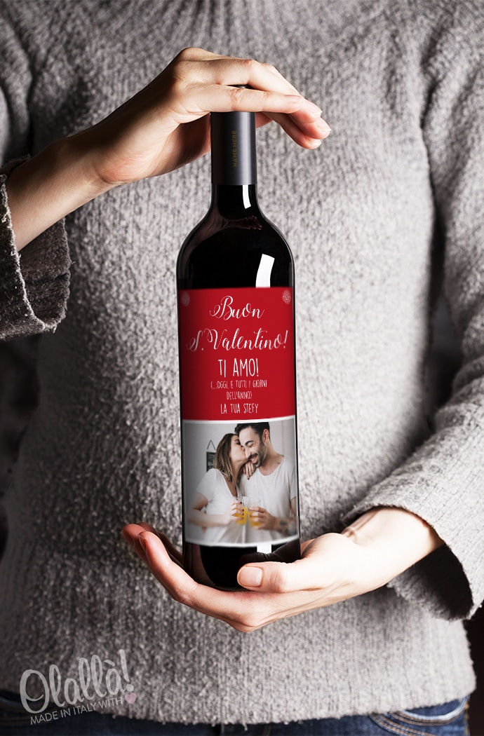 Bottiglia Personalizzata con Foto e Dedica - Idea Regalo per San Valentino