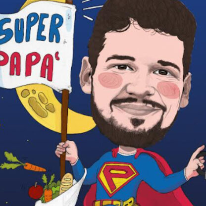 caricatura-colori-super-papa-personalizzata-foto