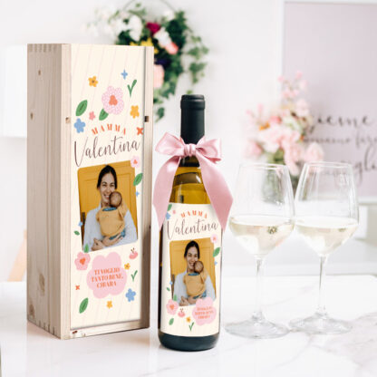 bottiglia-vino-cassettina-personalizzata-festa-mamma-fiori-primaverili