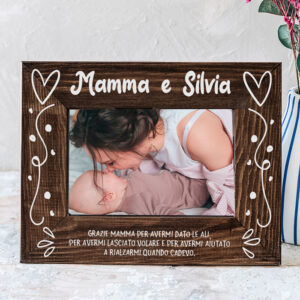 Cornice in Legno Personalizzata con Dedica - Idea Regalo Mamma