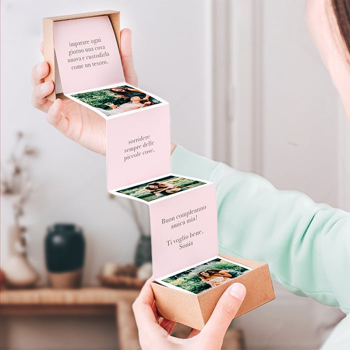 Scatolina Box dei Ricordi per Amica Personalizzata con Foto e Frasi - Idea  Regalo Compleanno Amica