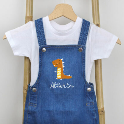 salopette-bambini-personalizzata-abiti-vestiti-baby-infanzia-dinosauro-tuta-jeans