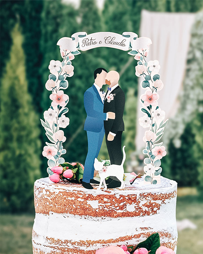Stampo in silicone Coppia sposi per Wedding Cake Topper
