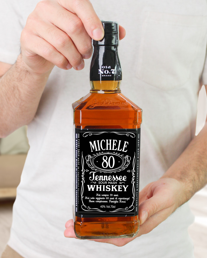 Bomboniere compleanno Jack Daniel's scatola degustazione personalizzata
