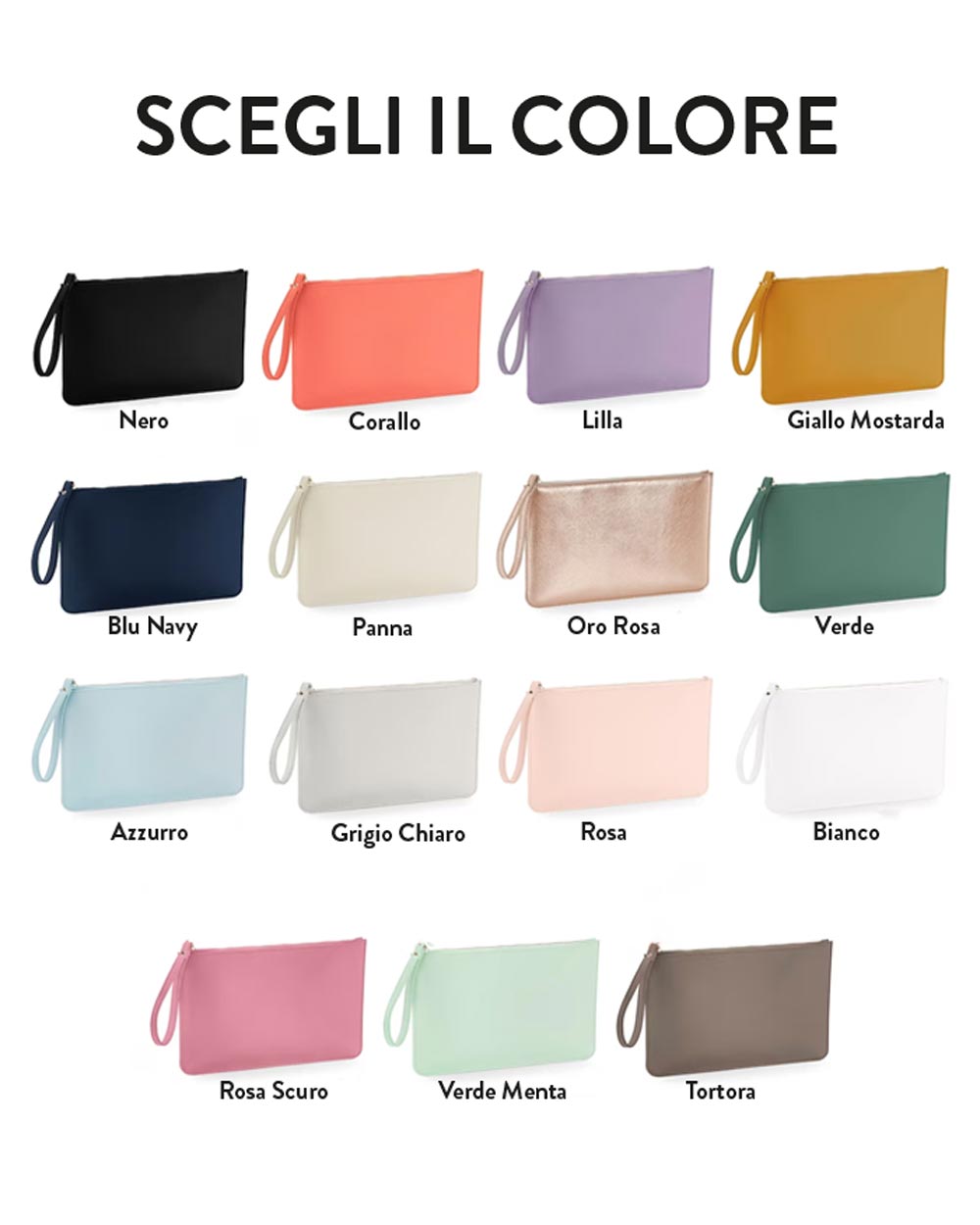 Pochette in Ecopelle Personalizzata con Iniziali Oro e Cuoricino – Idea  Regalo per Lei, Compleanno