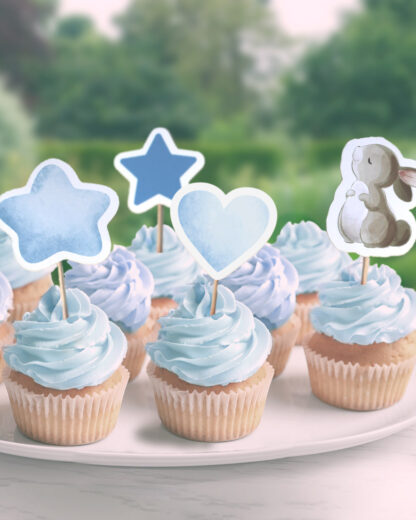 cake-topper-decorazione-torta-cupcake-pasticcini-battesimo-bambino-azzurro