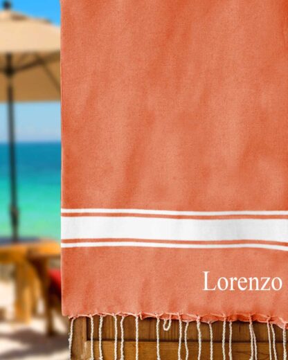 telo-mare-arancione-regalo-nome-personalizzato