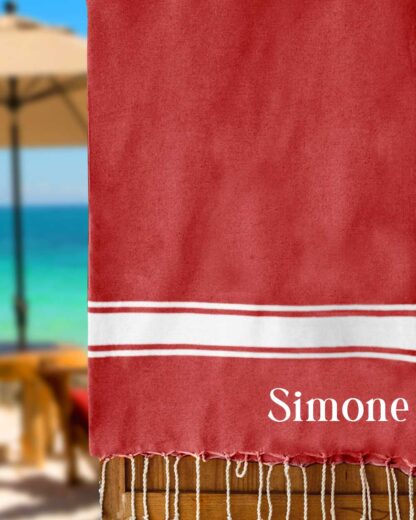 telo-mare-rosso-regalo-nome-personalizzato