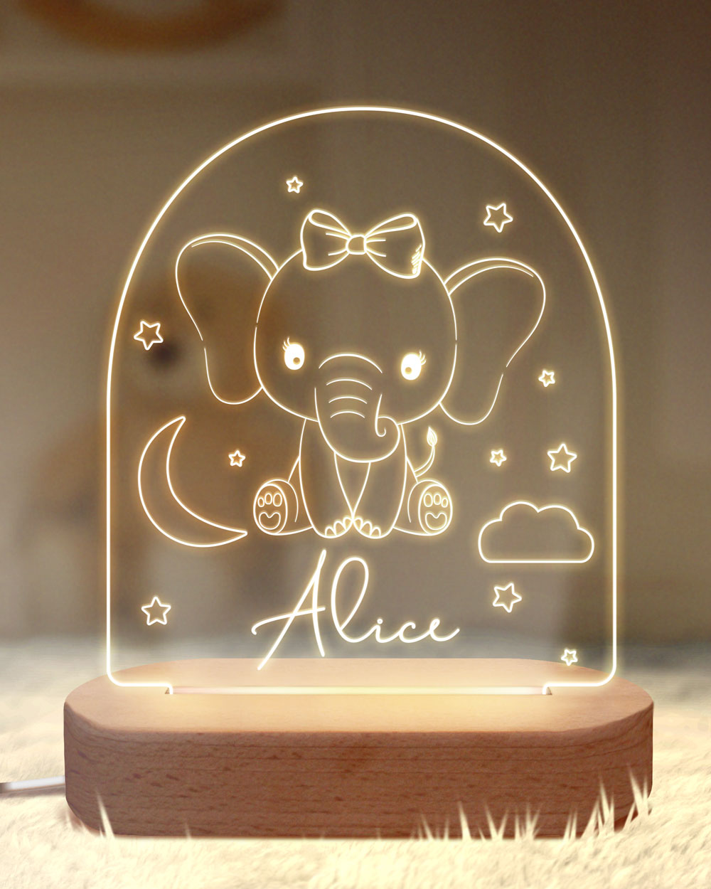 Regalo Per Lei/lui Lampada Led Personalizzata Con Nome E Foto Idea