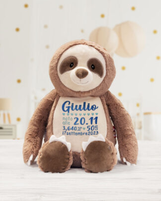 Altra Marca Peluche Bimbo/a Pupazzo Personalizzato Quadri Nome e Numero  Idea Regalo Festa di Compleanno (Orso)