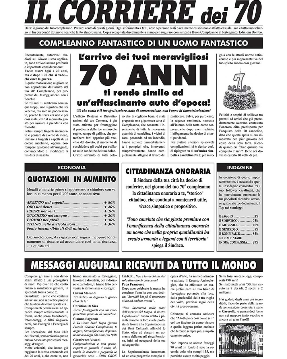 Idea Regalo Compleanno Originale 50 Anni Uomo - Giornale La