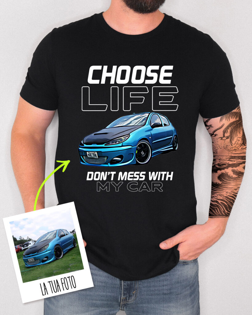 MAGLIETTA-T-SHIRT-MACCHINA-AUTO-TUNING-ELABORATA-PERSONALIZZATA-DONTMESS