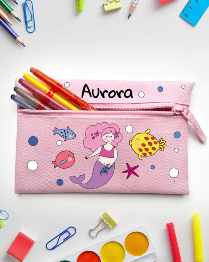 astuccio-sirenetta-personalizzato-rosa-nome