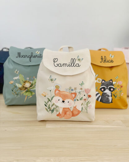 zainetto-personalizzato-animali-bosco-bambina-scuola-materna-regalo