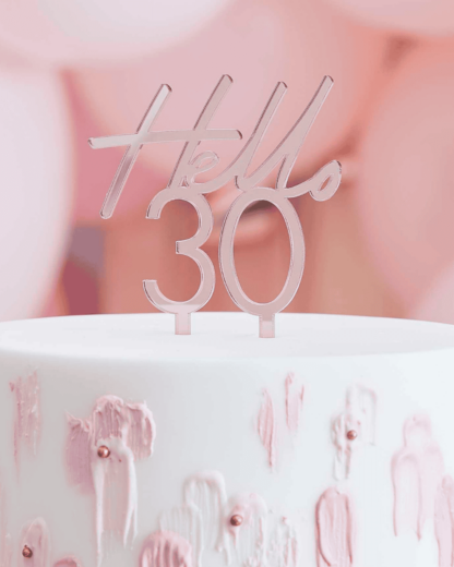 Cake-Topper-Hello-30-Oro-Rosa