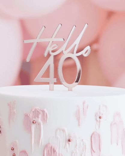 Cake-Topper-Hello-40-Oro-Rosa