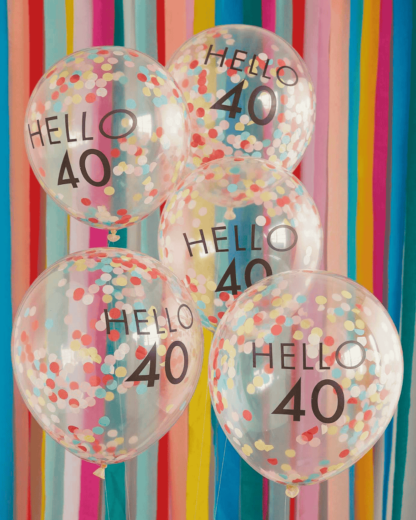 Set-5-Palloncini-Hello-40-Trasparenti-Coriandoli-Multicolor