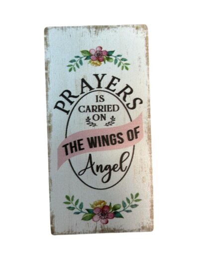 Calamita Decorativa con preghiera "Prayers is Carried on the Wings of Angel"