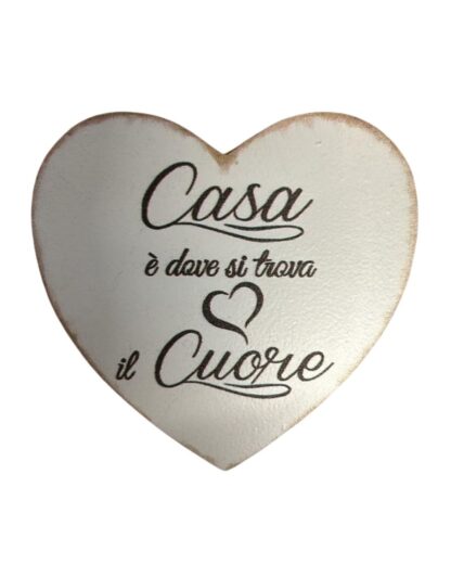 Calamita Cuore con Frase Motivazionale - "Casa è Dove Si Trova Il Cuore"