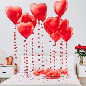 cuori-palloncini-decorazione-amore-letto